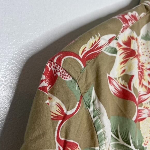 J Crew Floral Hawaiian Print Casual Short Sleeve Flex Shirt Slim Fit Medium Mens - Picture 3 of 7